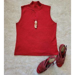 Versailles Shimmer Tank, Red, XL